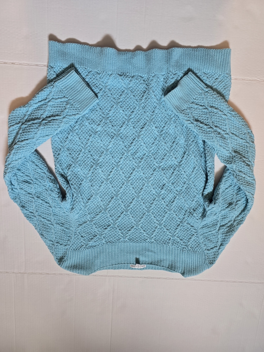 croft & barrow Aqua Blue Cable Knit Sweater